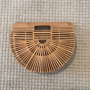 Cult Gaia Small Ark purse clutch in Natural